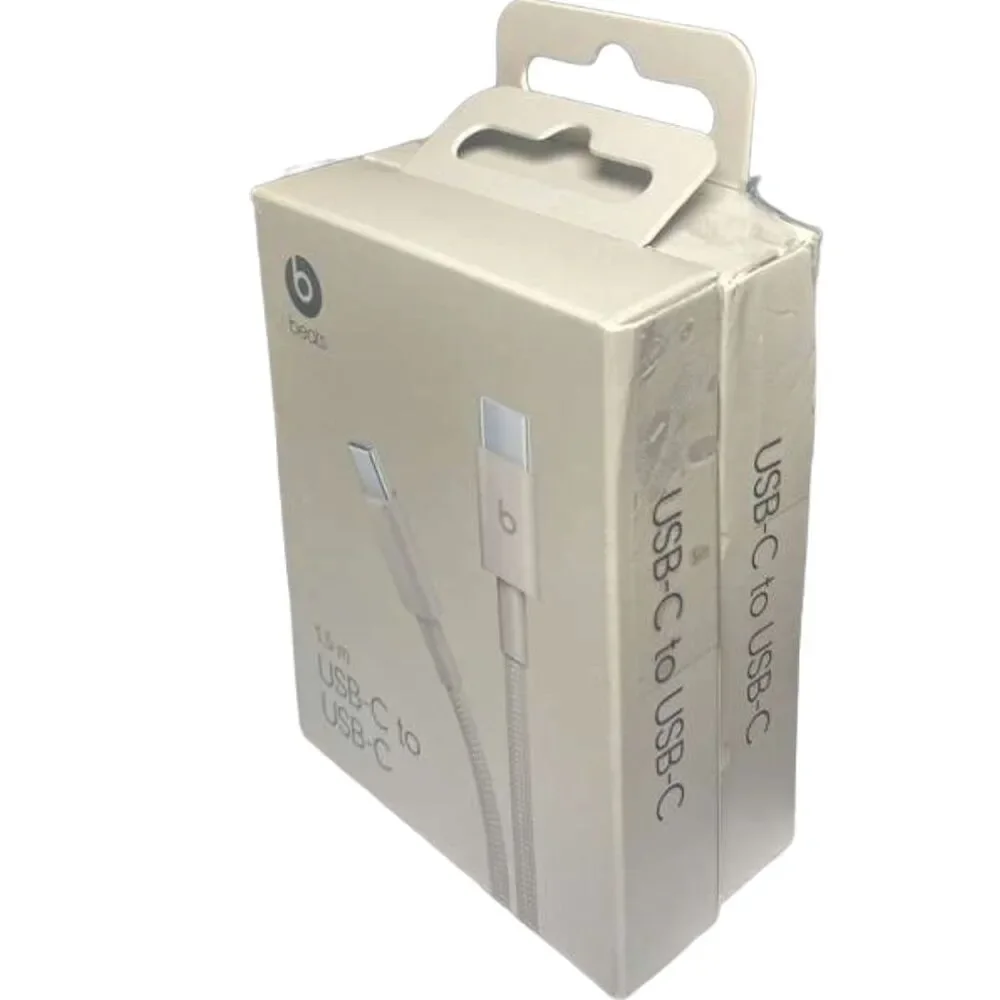 Beats USB-C to USB-C Cable 1.5m Fast Charging Woven Stone Lot of 2 Open Box